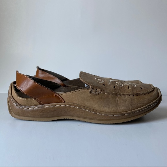 Rieker Slingback Mules, Tan/ Brown - Picture 2 of 4
